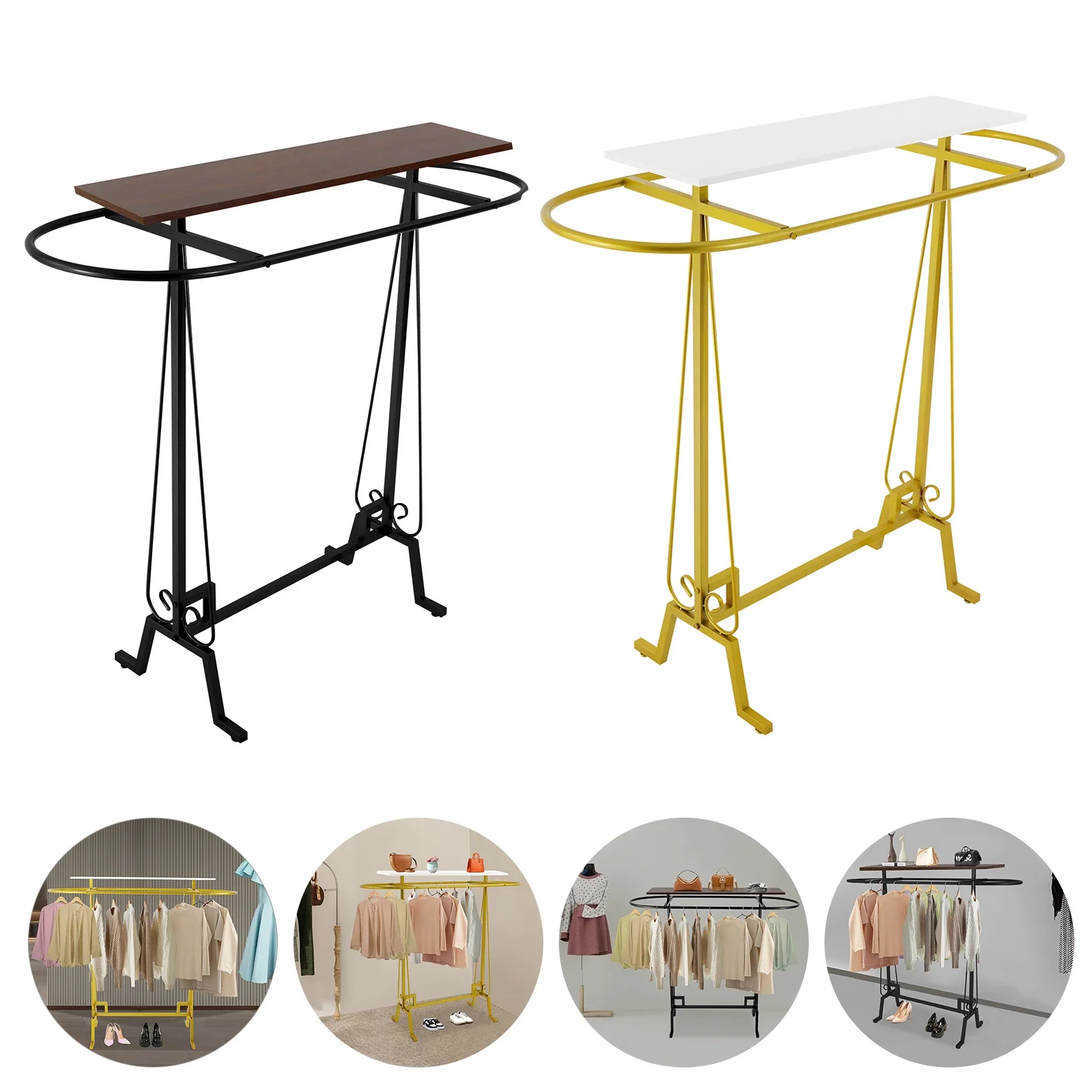 

Garment Rack,Commercial Floor Standing Clothes Hanging Rack, for Bedrooms Hanging Apparel, Boutiques Display, Laundry Room