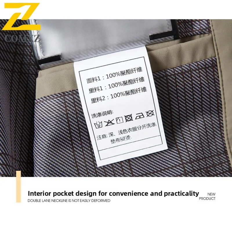 COMXZ Men Autumn Jacket Lightweight Commuting Office Motorcycle Jackets Premium Stand Collar Cozy Wind Resistant Clothing