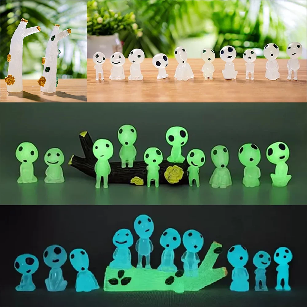 

10Pcs Luminous Elves Tree Creative Decoration Lamps Miniature Landscape Gardens Outdoor Fluorescence Miniature Pots and Plants