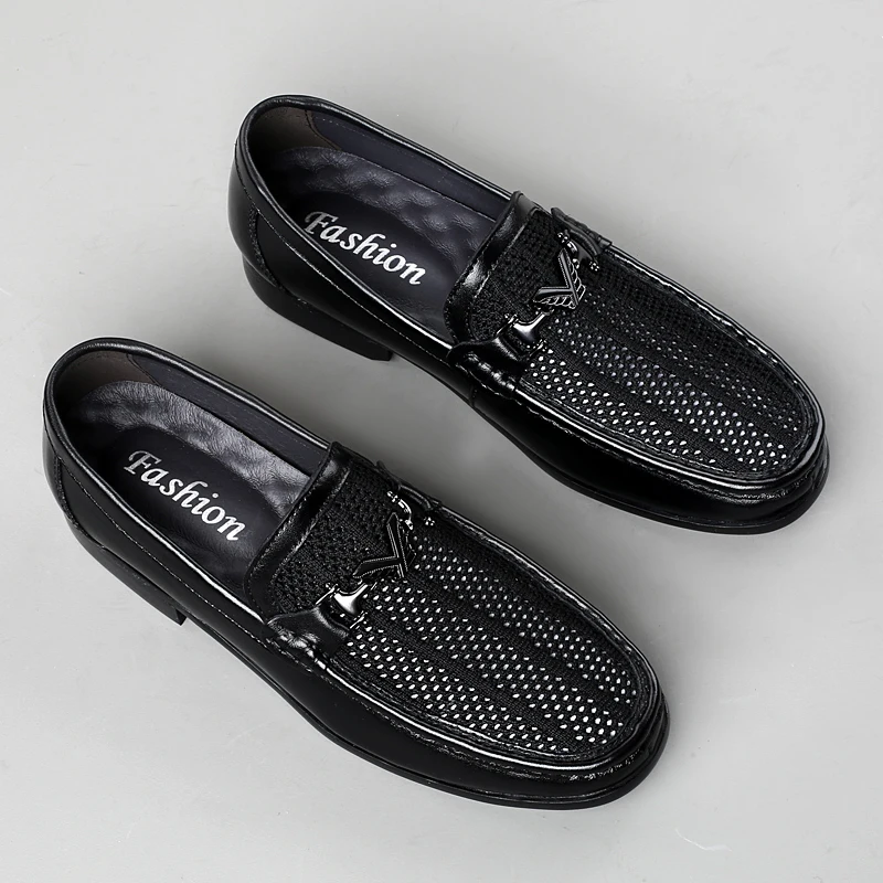 Classic Leather Fashion High Quality Cowhide Casual Shoes Handmade Loafers Men Footwear Low Heeled British Style Oxford Shoes