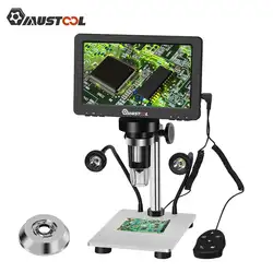 Mustool DM9 Digital Microscope 7 inch 1200X Magnifying with Reflect Cover High Resolution 1080FHD Video LED Light Microscope