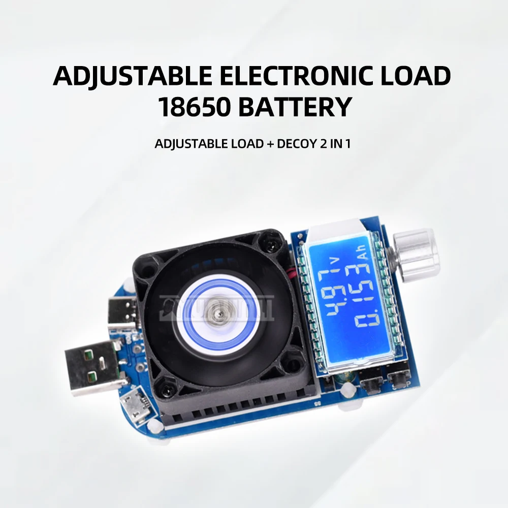 Adjustable Electronic Load, 18650 Battery, USB Mobile Power Supply, Discharge Aging, Fast Charging Deception Device, Detector
