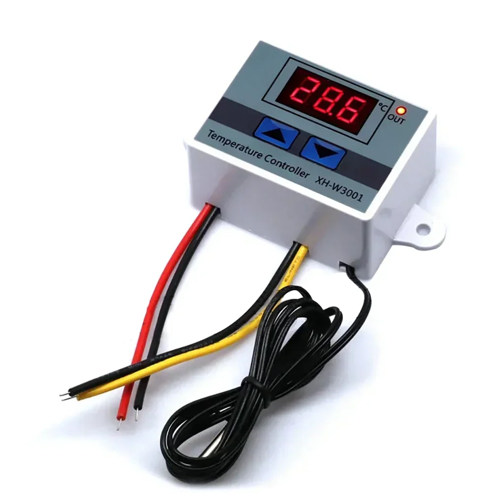 XH-W3001 Digital LED Temperature Controller Switch DC12V/ AC110-220V 10A Microcomputer Temperature Control Switch with Probe