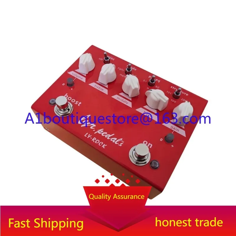 

Classic Distortion Effect Pedal,CHINA Red,True Bypass LYR PEDALS (LY-ROCK),Guitar Distortion