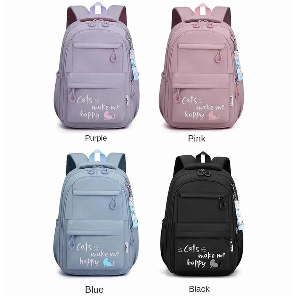 Large Capacity School Bags Cute Lightweight Nylon Material Rucksack Bagpack Waterproof Breathable School Backpack Teenager