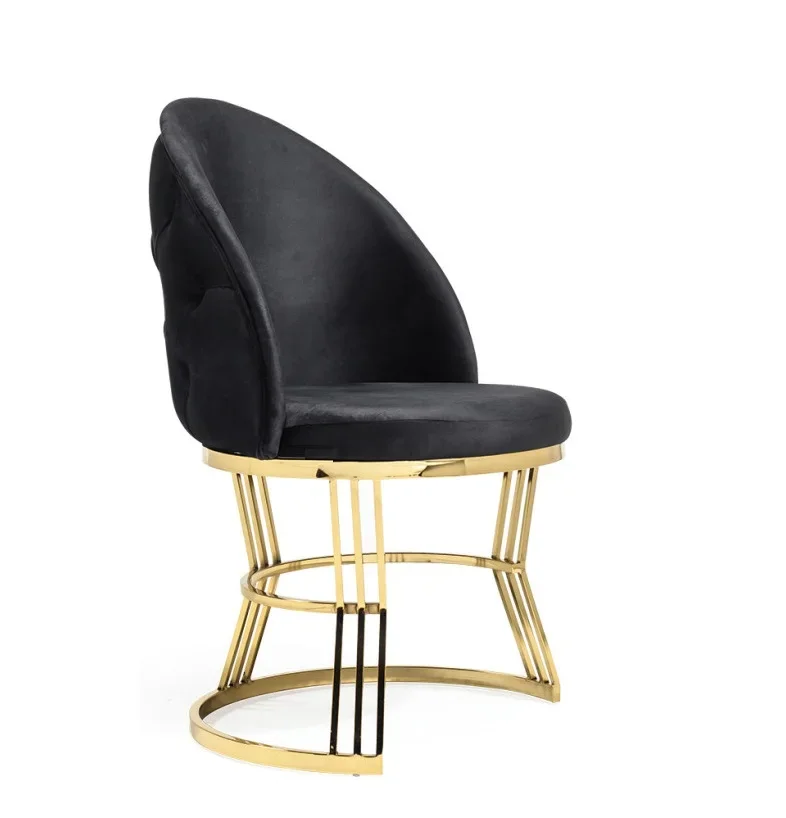 

z Luxury High Quality Gold Dining Chair Stainless Steel Velvet Upholster Restaurant Chair for Home Hotel Wedding