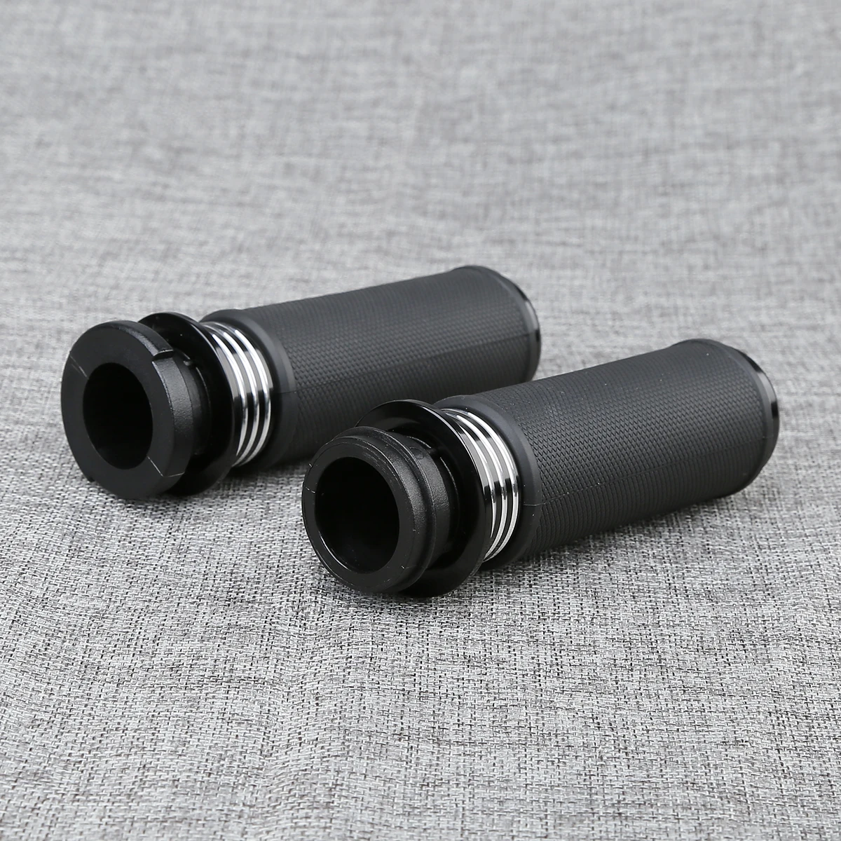 Motorcycle Black Electric Handle Bar Grips 1\