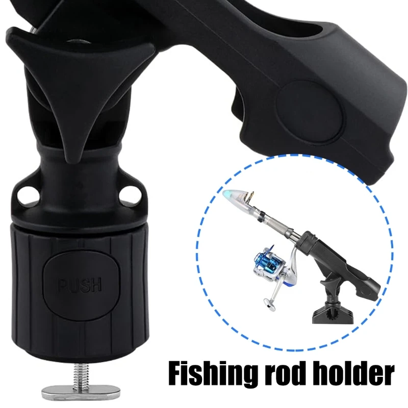 Fishing Rod Holder 360 Degree Rotating Heavy Duty Boats Rod Holder with T Shaped Screw Universal Track Mount Rod Holder - view 2
