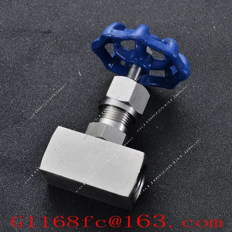 Stainless Steel 304 Thread Needle Valve J13w-160p Internal Thread High Pressure Stop Valve 4-point Instrument Valve DN10 15 Part