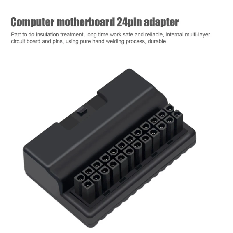 ATX 24 Pin To 90 Degree Power Plug Adapter Mainboard Motherboard Power Supply Cable Connectors DIY Mounting Accessessory