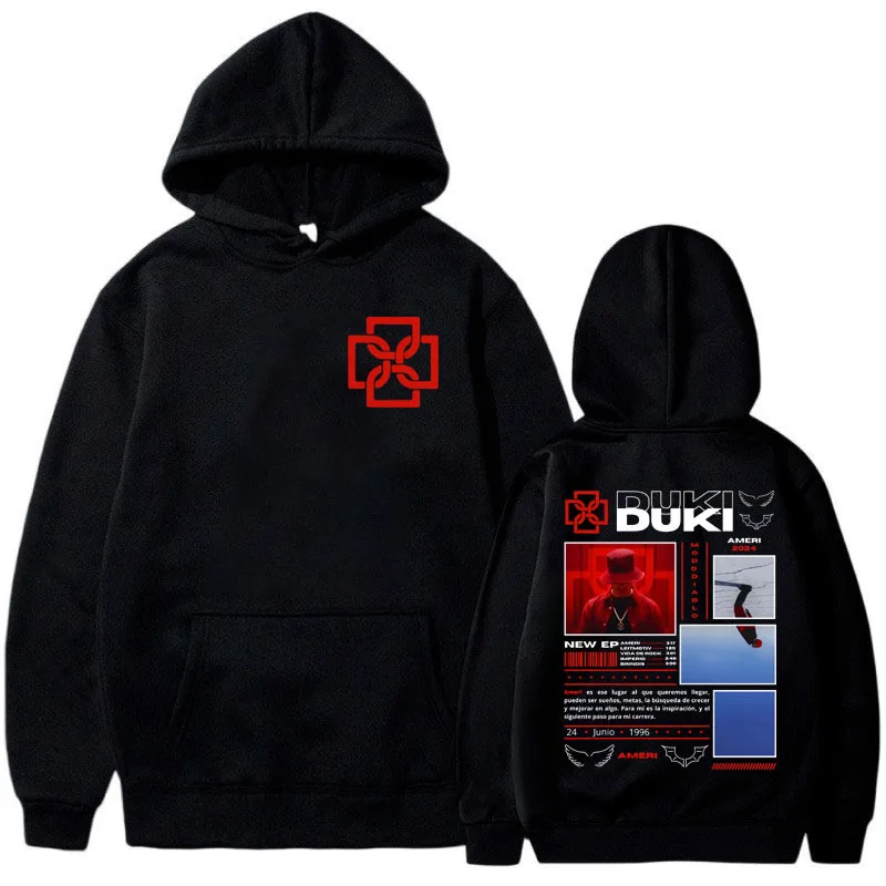 

Duki Tour 2024 Album Hoodie Men Clothing Fashion Hip Hop Rap Sweatshirts Retro Streetwear Oversized Pullover Unisex Y2k Hoodies