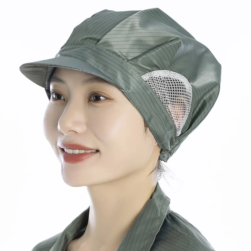 

Anti-static Hat Open Mesh Breathable Dustproof and Dust-free Cap Workshop Electronics Factory Dust-proof Work Cap