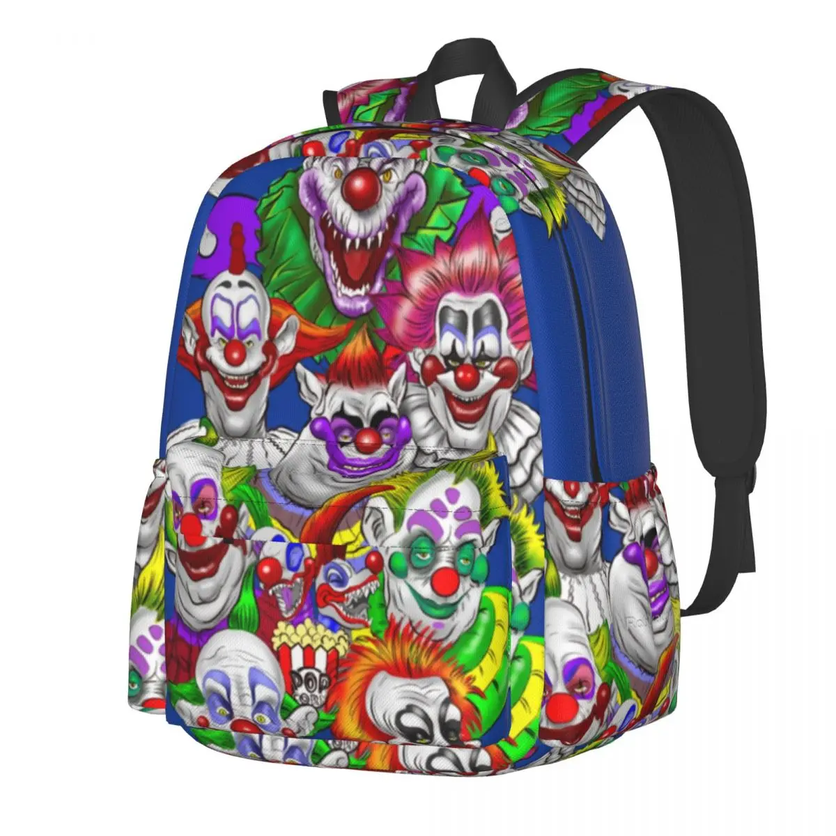 Killer Klowns Backpack Horror Movies Anime Daily Backpacks Student Unisex Streetwear School Bags Custom Large Rucksack