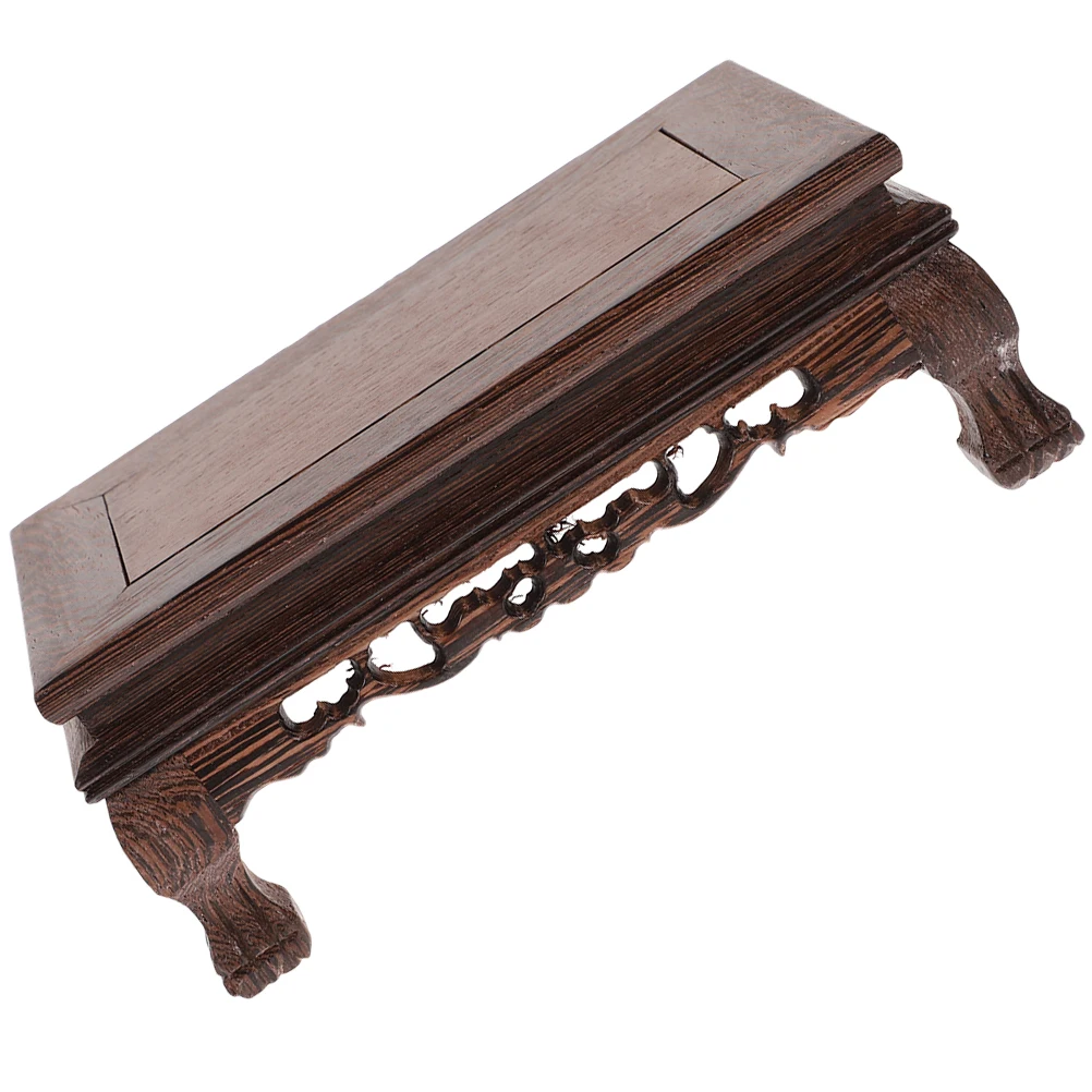 

Rectangular Base Wood Plant Stand Sturdy Display Pedestal Indoor Flower Pot Base Ornament Room Decor Wooden Riser