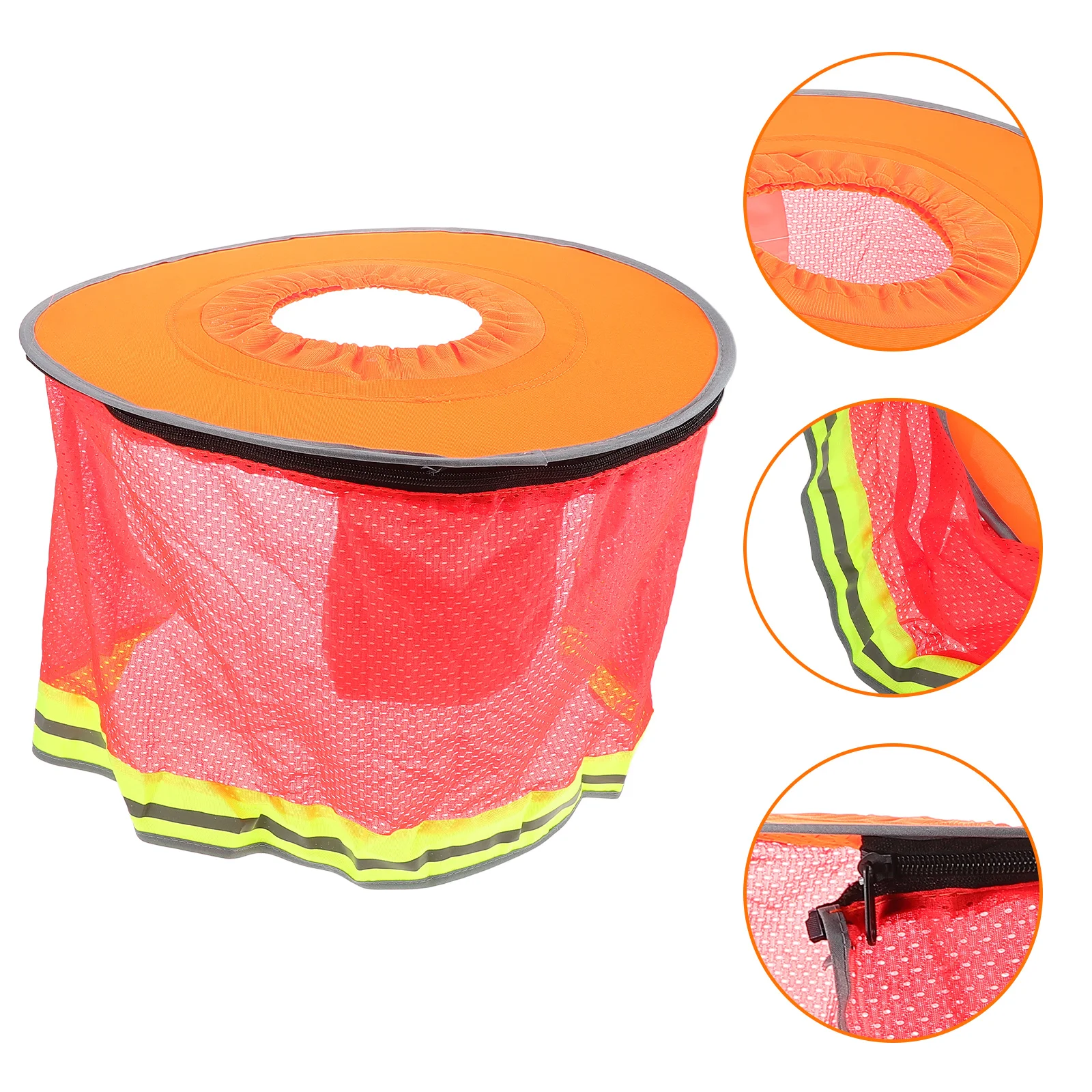 

1 Pc Hard Hat Brim Safety Visor Sun Protection Construction Cover Cloth Accessories Full Shade Travel Adjustable Elastic