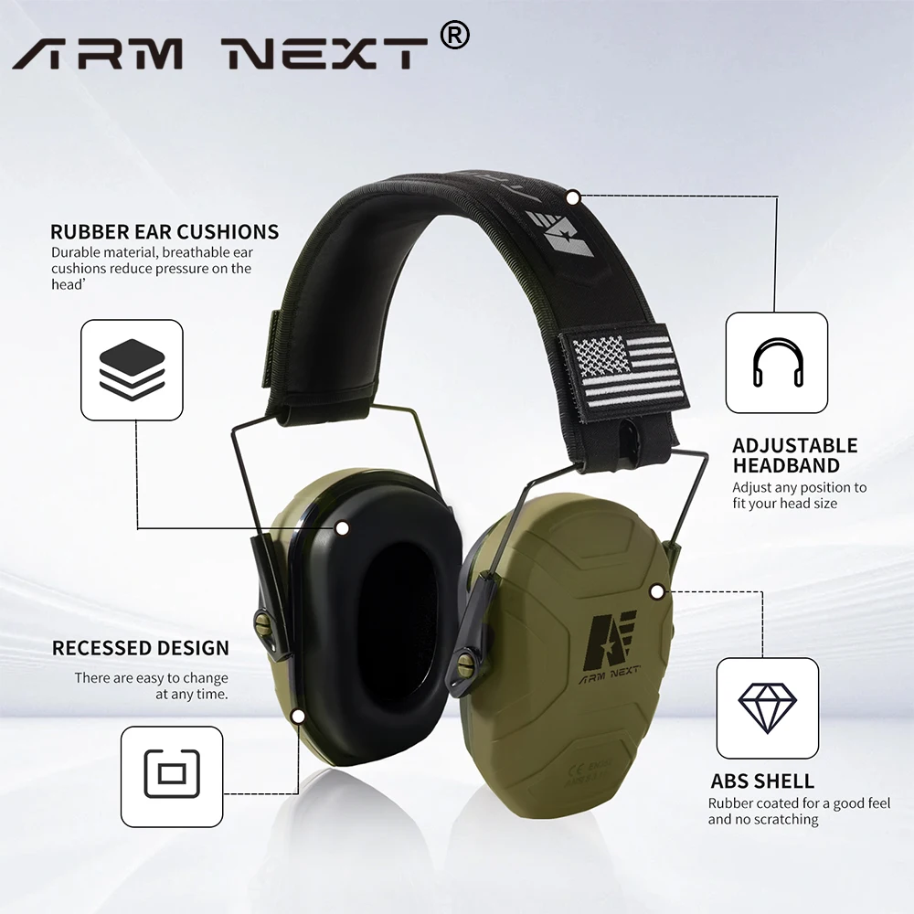 

ARM NEXT Upgrade Airsoft Tactical shooting Headset Foldable Earmuff Shooting Hunting Ear Protection Earphones