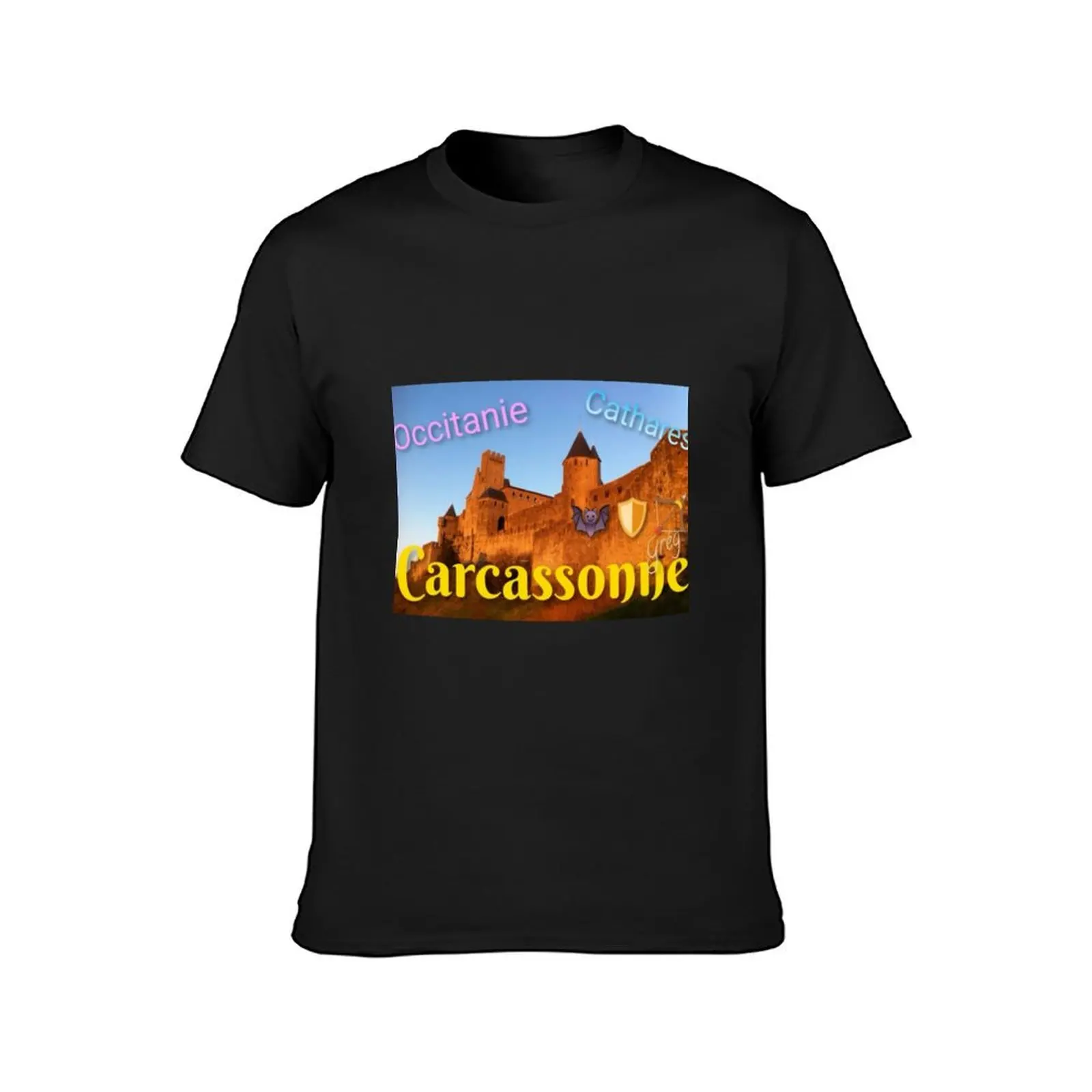 Carcassonne Cathars Occitanie T-Shirt cute tops plain kawaii clothes mens workout shirts