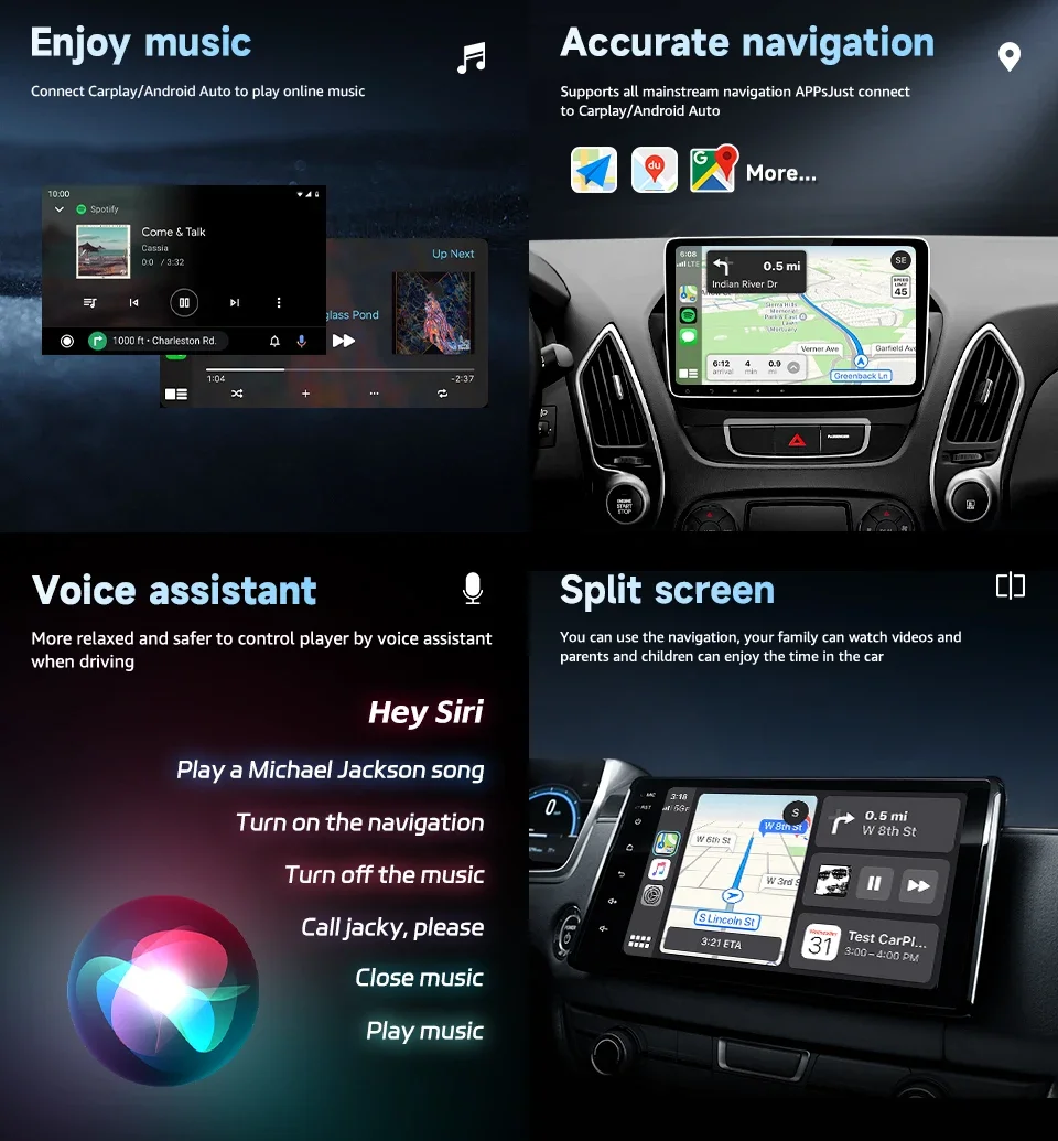 НОВЫЙ беспроводной адаптер CarPlay Android Auto, проводной и беспроводной 2 в 1, мини-автомобильный адаптер Ai Box Plug and Play, подходит для преобразования оригинала