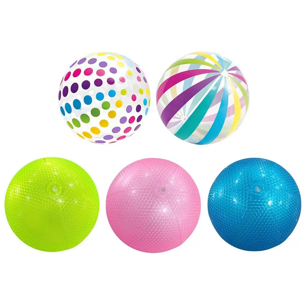 

Inflatable Design Inflatable Beach Ball Striped Pattern Fun Toys Transparent Ball Game Ball Transparent Material