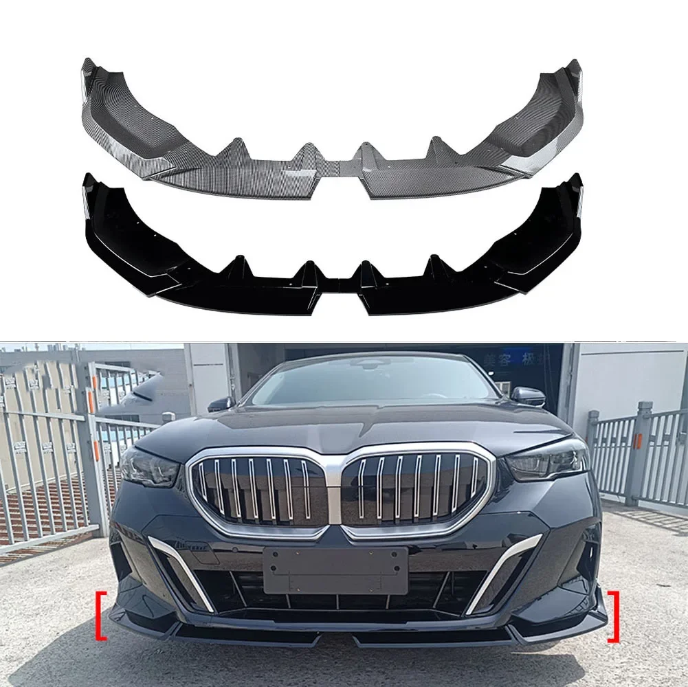 Car Front Lip Spoiler Splitter M Performance For BMW 5 Series I5 525i 530i G60 G61 M Sport Lip 2024+