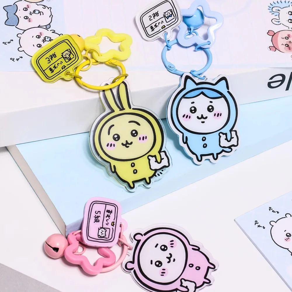 Kawaii Anime Chiikawa porte-clés dessin animé Hachiware Usagi Chiikawa acrylique porte-clés pendentif sac à dos cadeaux créatifs