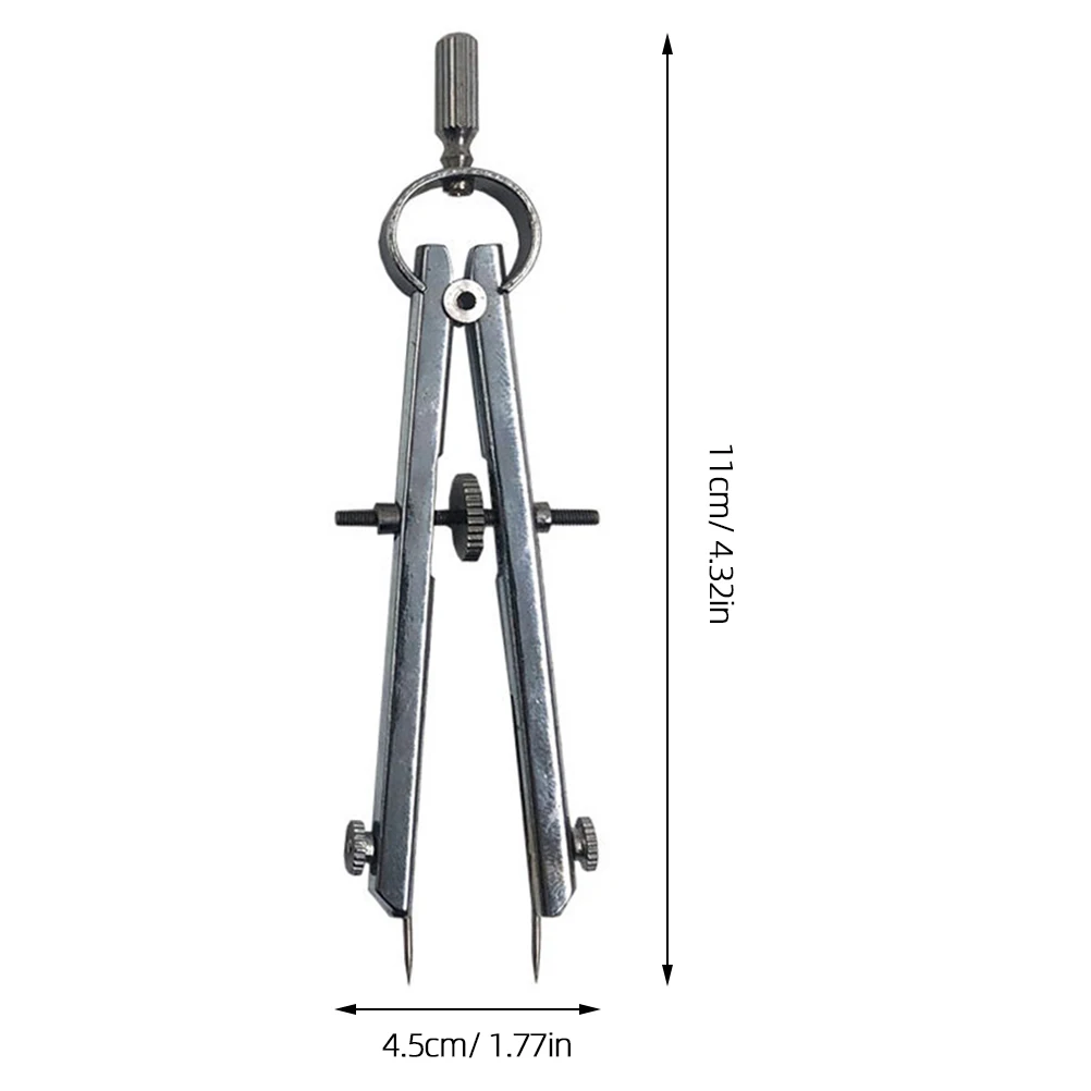 

Stainless Steel Compass for Geometry Drawing Tool Silver Student Stationery Circle Maker Precision Instrument Drafting