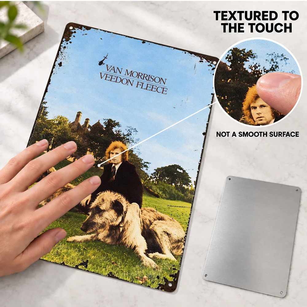 Van Morrison Veedon Fleece Textured Metal Poster Personalized Aluminum Sign Album Layout Wall Art For Bedroom Music Lover Gift