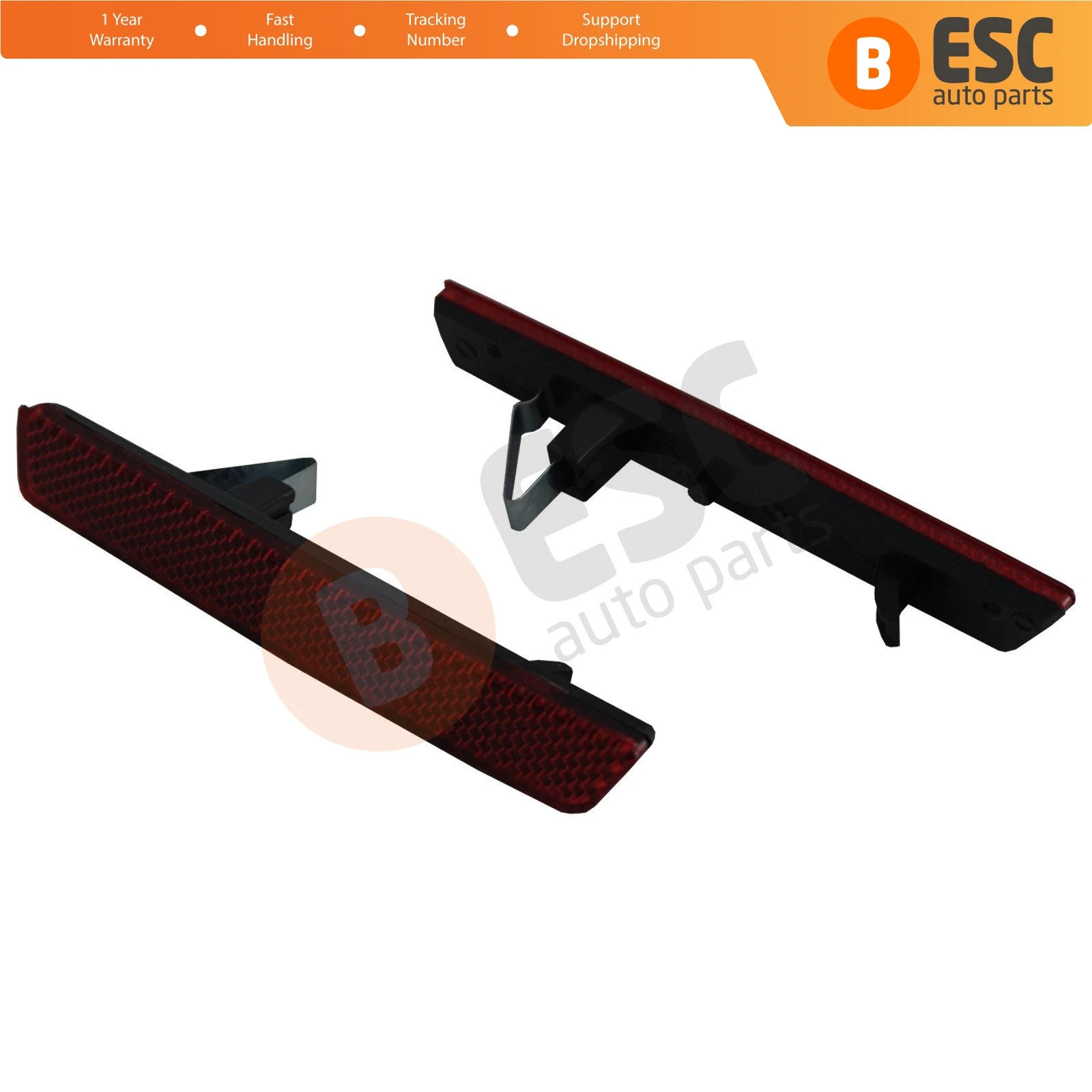 

ESP964 Rear Bumper Reflector Left Right 51810677, 51810678 for Fiat Doblo MK2 Opel Combo D Made in Turkey Fast Handling