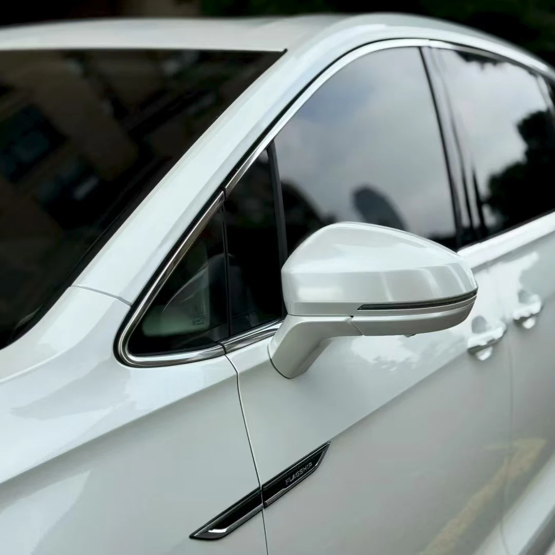 Stiker Mobil Metalik Chrome Pearl White Chameleon, Vinyl Wrap Anti Gelembung untuk Mobil, Perbaikan Sendiri, Ubah Warna Stiker Mobil