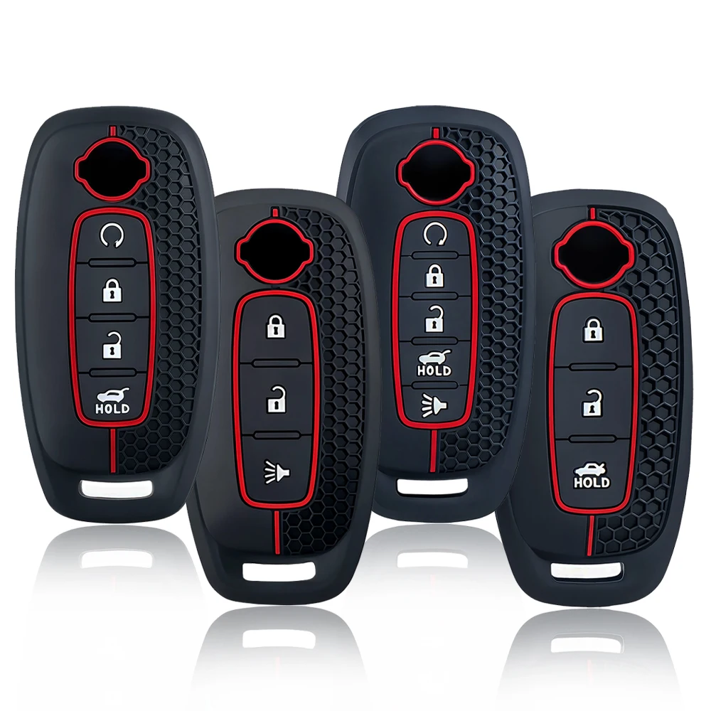 Capa de silicone para chave de carro, 3 4 5 botões, para nissan x-trail t33 chutes qashqai j12 juke teana altima ariya chaveiro acessórios