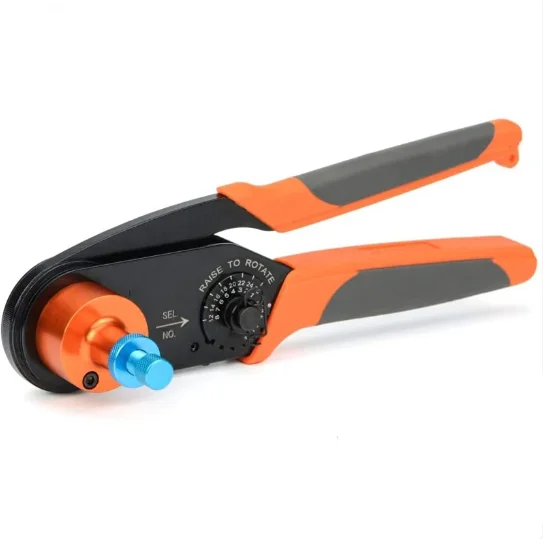 

IWISS HDT-48-00 Mini Crimping Tool Crimper Plier 12-26AWG for Size 14,16,20 Solid Contact Work with Deutsch Connectors