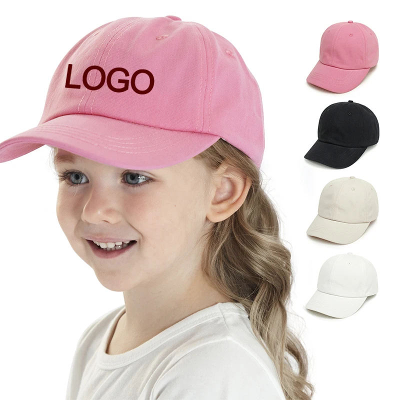 Child Baseball Cap Customized Stitched Gorras Para Niños Print Embroidery Wholesale Sports Kids Baseball Hat Custom Made