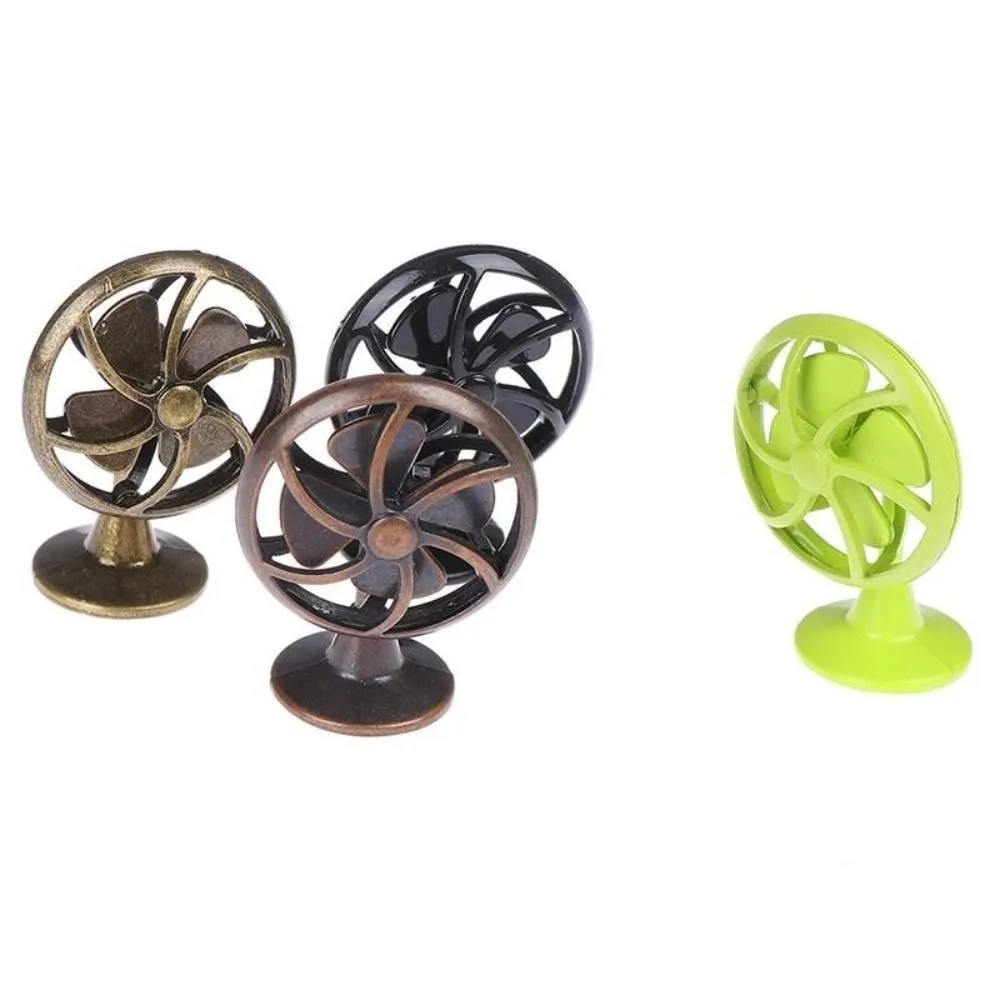 1:12 Scale Dollhouse Electric Fan Retro Vintage Doll Fan Furniture Play House Iron Frame Mini Fan Model Dollhouse Accessories
