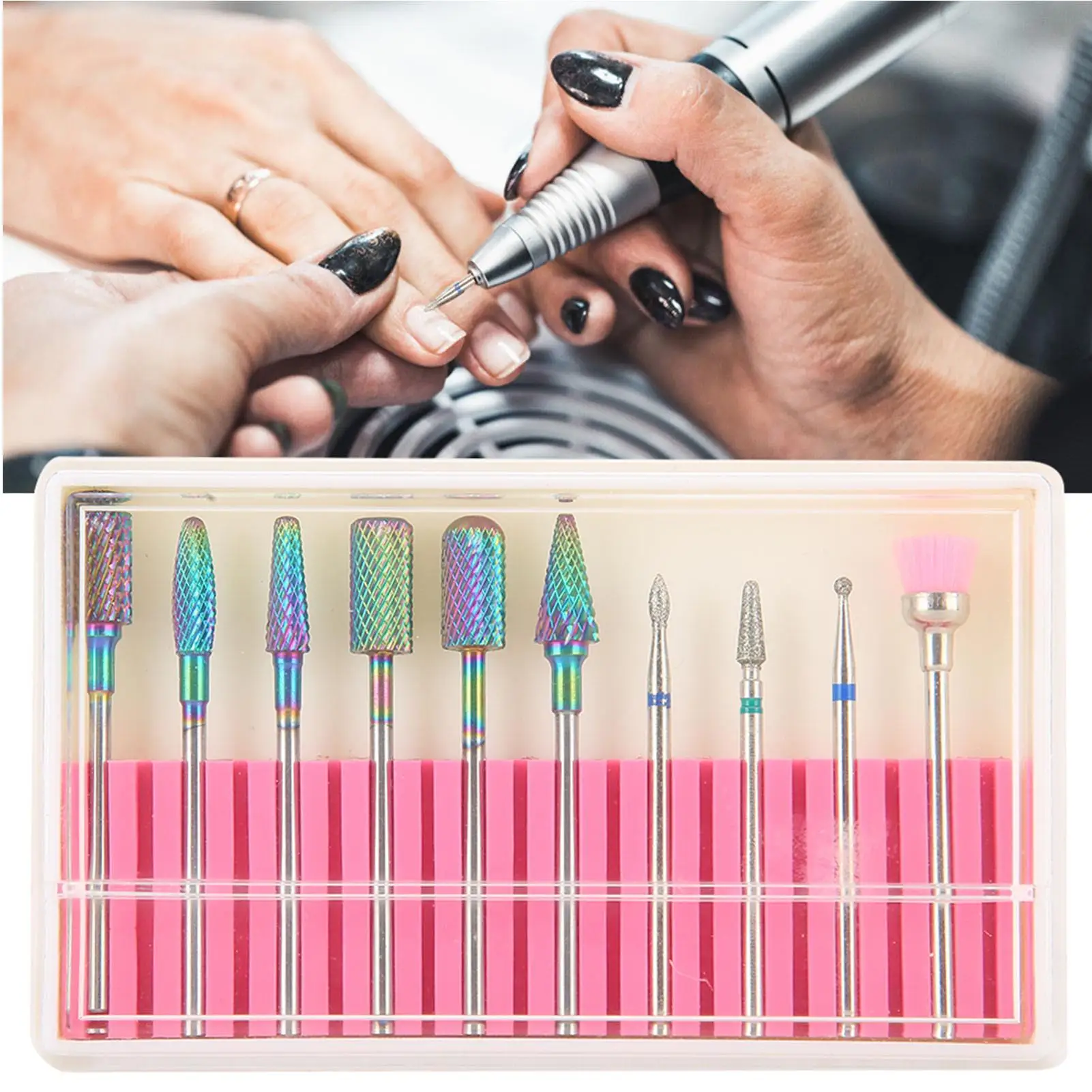 10 قطعة مسمار الفن لقمة ثقب لإزالة الجلد الميت الكهربائية ل مانيكير رأس مطحنة أداة للتلميع والصنفرة #6