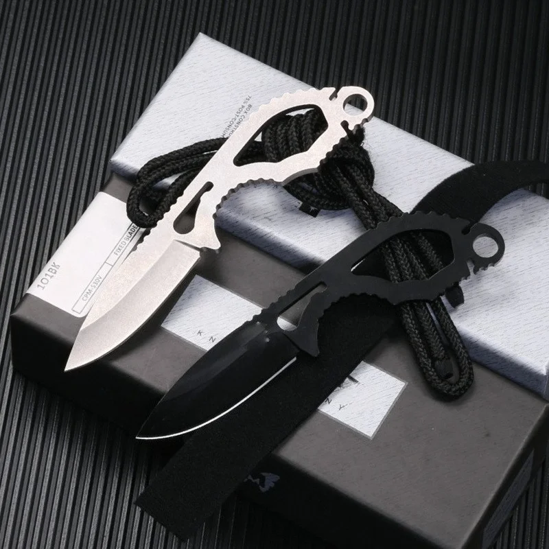 

Нож с фиксированным лезвием Full Tang, лезвие из нержавеющей стали с V-образным краем для кемпинга, выживания, охоты, портативный уличный нож с ножнами EDC