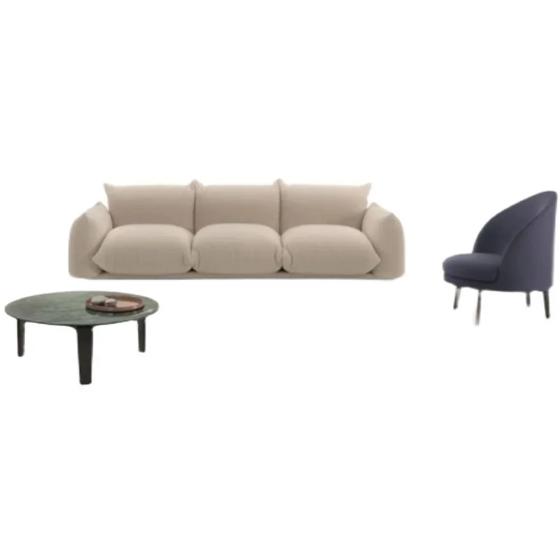 

Nordic modern small apartment creative sofa light luxury floor three sofa
