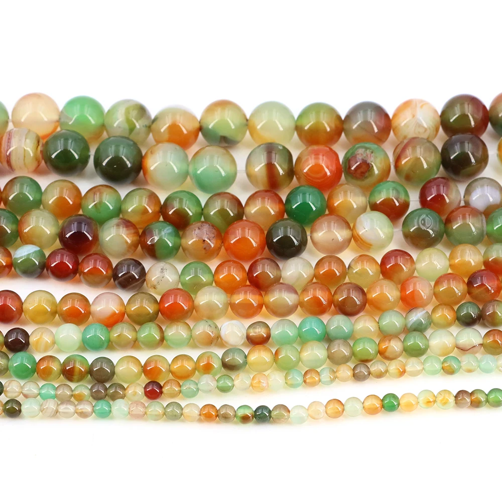 Natural Color Peacock Agates Round Loose Spacer Beads for Jewelry Making DIY Bracelet Necklace Crafts Accessories 4 6 8 10MM - view 4