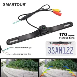 SMARTOUR HD Night Vision Universal Car Rear View Camera License Plate Bracket Kit Holder for Backup Camera Reverse Camera