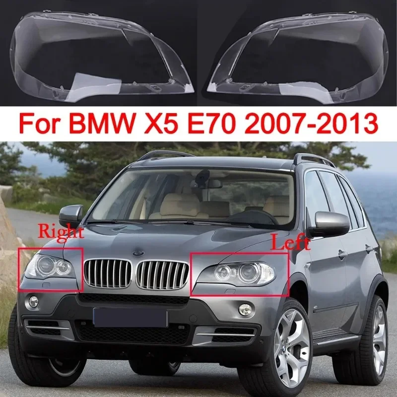 

Car Headlight Glass Clear Cover For 2007-2013 BMW X5 E70 Transparent Lampshade Lens Cover Plexiglass Lamp Shell Car Accessoires