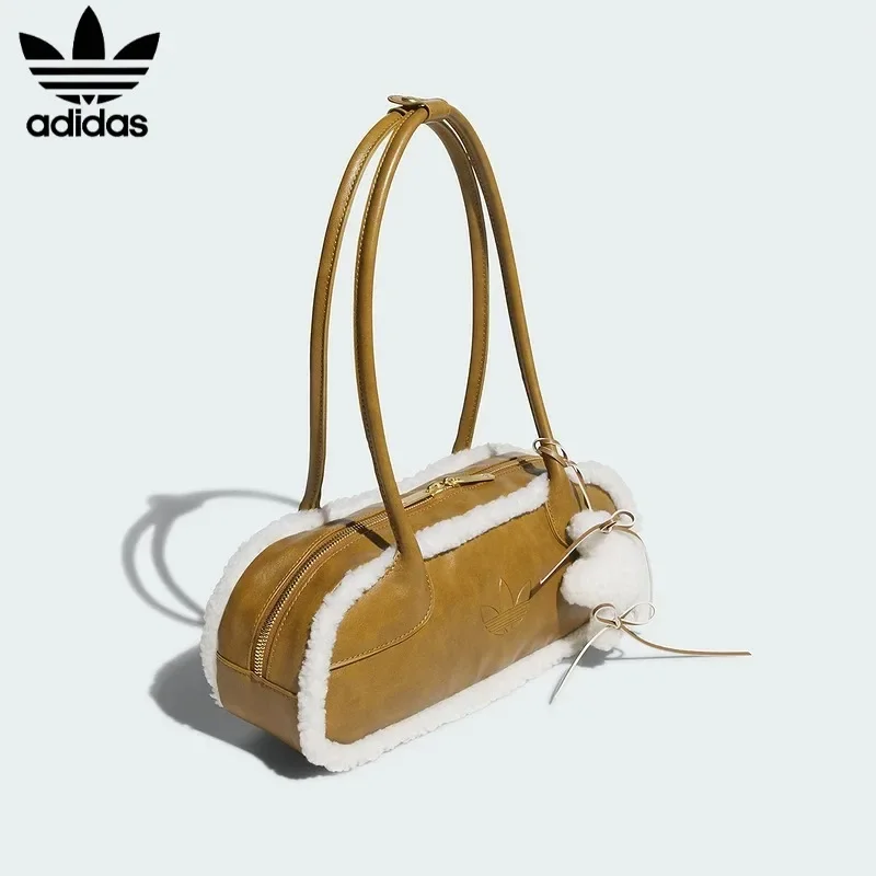 Adidas Womens Song Yuqi Same Clover Underarm Bag Fashion Shoulder Handbag Large Capacity Daily Bag KT0859
