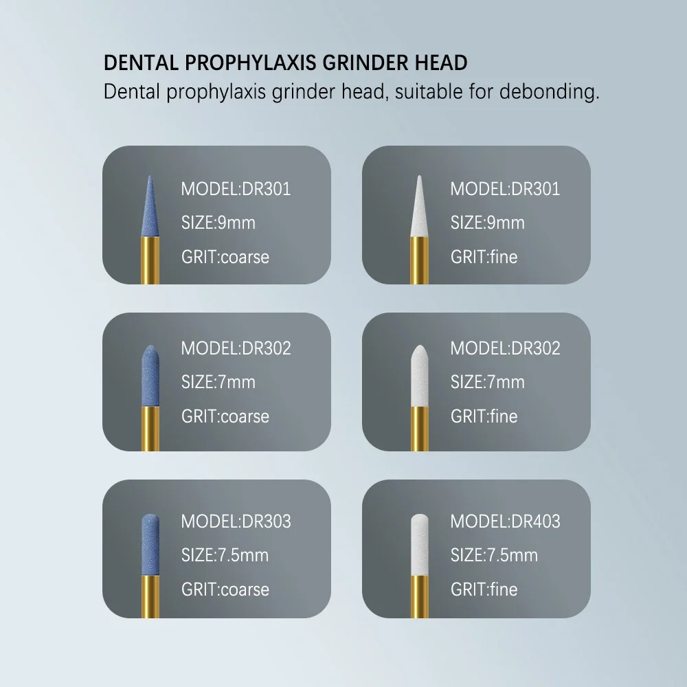 JINGT DR SERIES dedykowana szlifierka z żywicy z wkładką gruboziarnistą/średnią/drobną) wysokiej jakości rozwiązanie polerowanie zębów