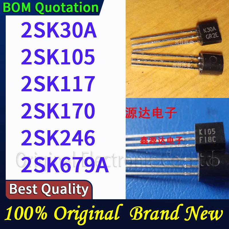 

5pcs/lot 2SK30A 2SK105 2SK117 2SK170 2SK246 2SK679A In stock Original High quality
