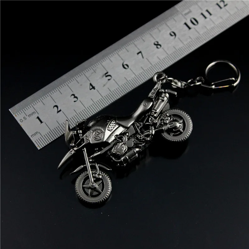 Cute Imitation Motorcycle Keychain Creative Mini Metal Model Pendant Fashion Car Key Accessories