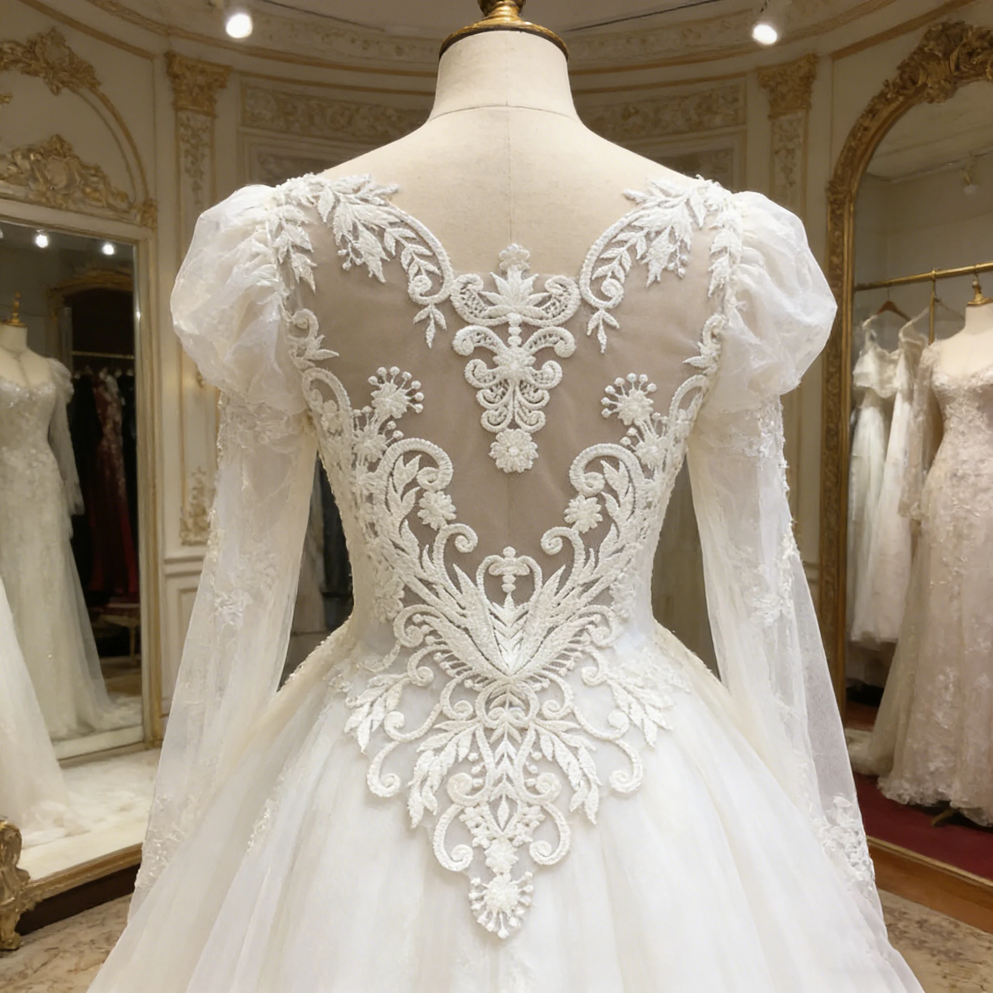 1Piece French Lace Patch For Wedding Dress Applique DIY Bridal Headdress Fabric Repair 42*41CM