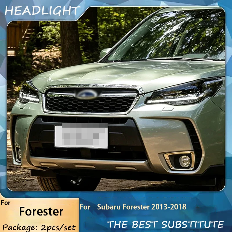 Car Lights for SUBARU Forester 2013-2018 new style full led DRL Car head lamp Assembly Signal Auto Accessories Modified Lamp
