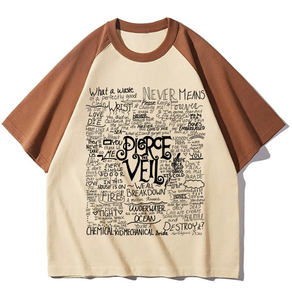 

Топ Pierce the Veil, женская удобная футболка с рисунком, женская одежда в стиле Харадзюку с графикой