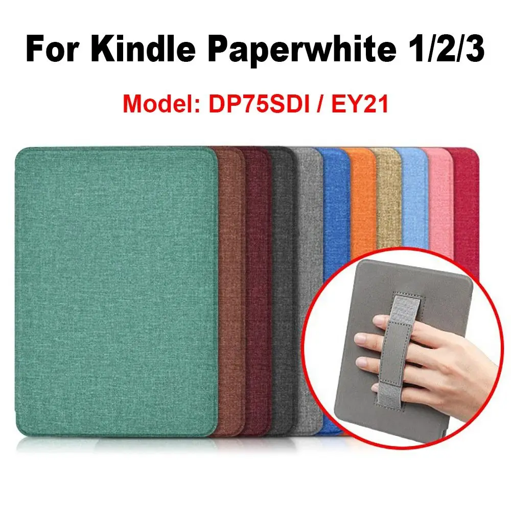 

Hand Support Smart Case Auto Sleep/Wake PU Leather DP75SDI Protective Shell Shockproof Funda for Kindle Paperwhite 1/2/3