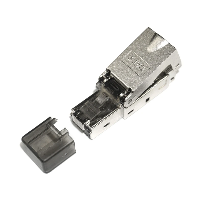 Cat7 RJ45 Crystal Plug for Head Tool-less Connector No Crimp Tool-Less Cat7 30u