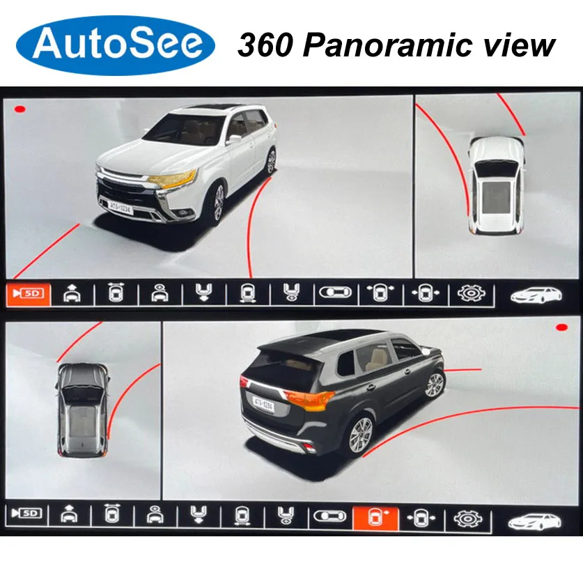 garnitur oryginalny monitor OEM na lata 2020 Mitsubishi Outlander 360-stopniowa kamera ptak panoramiczny widok przedni tył strona surround rewers