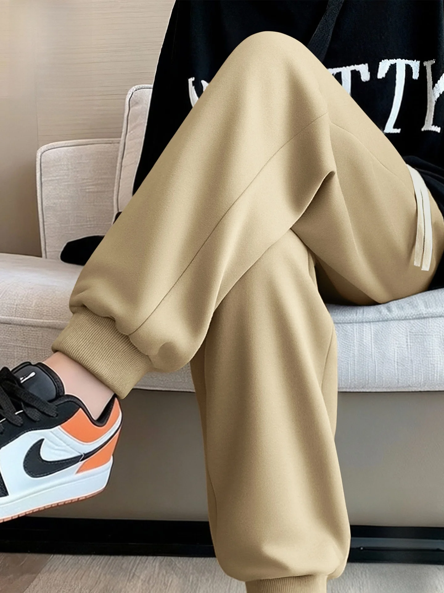 

Мужские повседневные брюки цвета хаки свободного кроя в американском стиле, весна 2026, дышащие, удобные, износостойкие, из эластичного хлопка